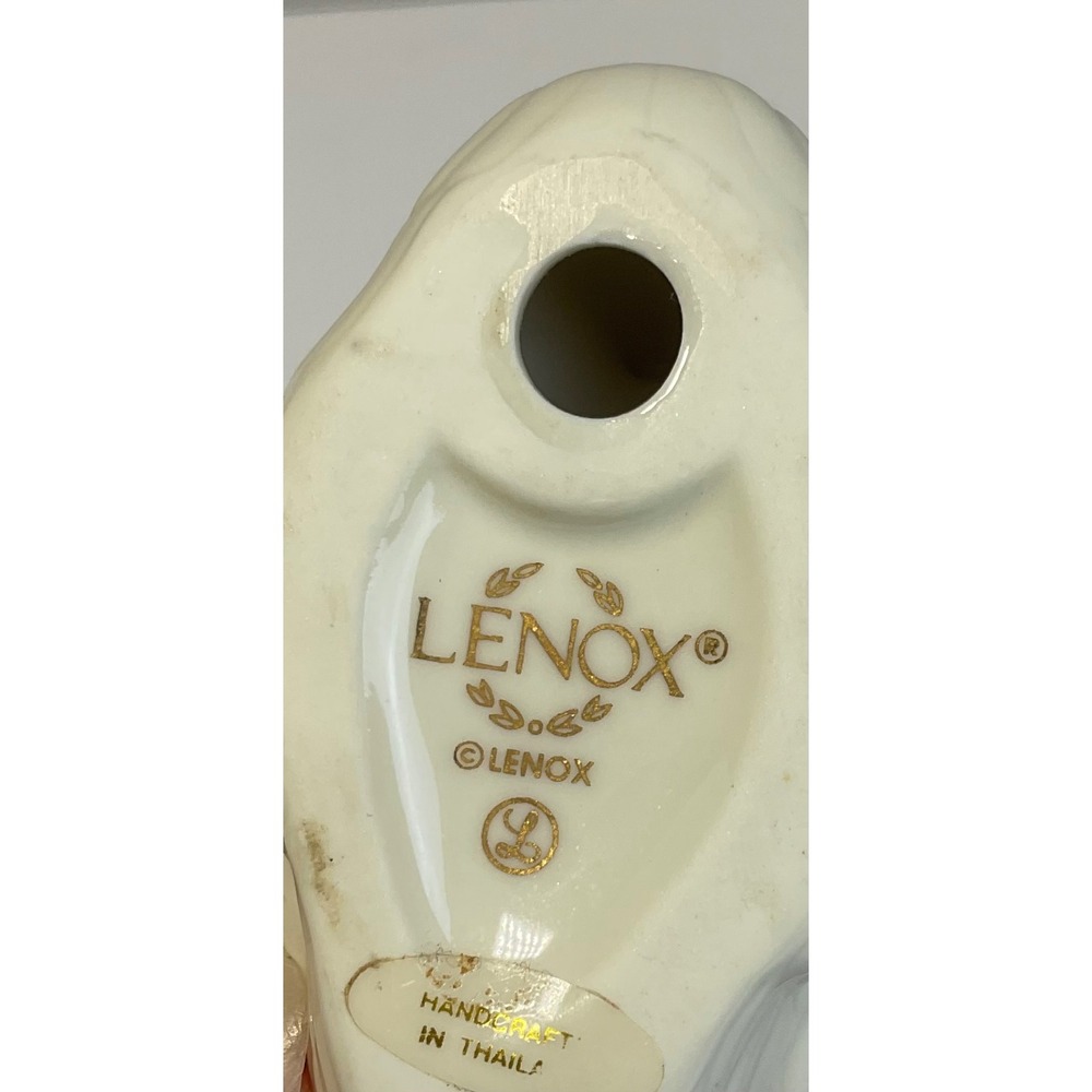 Lenox Fine Porcelain Swan Figurine Gold Trim Beak White wedding cake topper - Picture 2 of 8